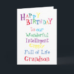 Cartão grandson birthday card.boys.sons.male<br><div class="desc">from my heart</div>