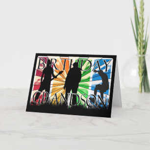 Cartão Grandson Birthday Card Male Modern