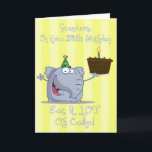 Cartão Grandson Eat More Cake 24th Birthday Card<br><div class="desc">card</div>
