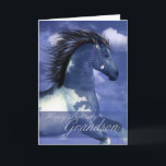 Cartão Grandson Equine Birthday Card North American India<br><div class="desc">Grandson Equine Birthday Card North American Indian Style This peace of art is called "Dare to Dream" by Moonlake Designs</div>