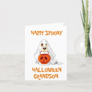 CARTÃO **GRANDSON** TENHA UM HALLOWEEN FELIZ E POOKY