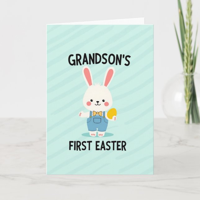 Cartão Grandsons First Easter Celebration Card (Frente)