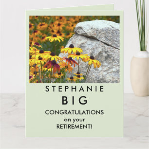 Cartão GRANG Parabéns de aposentadoria felizes Flor Amare