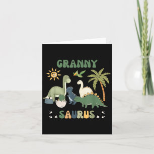 Cartão Grannysaurus T Rex Dinossauro Vovó Saurus Família
