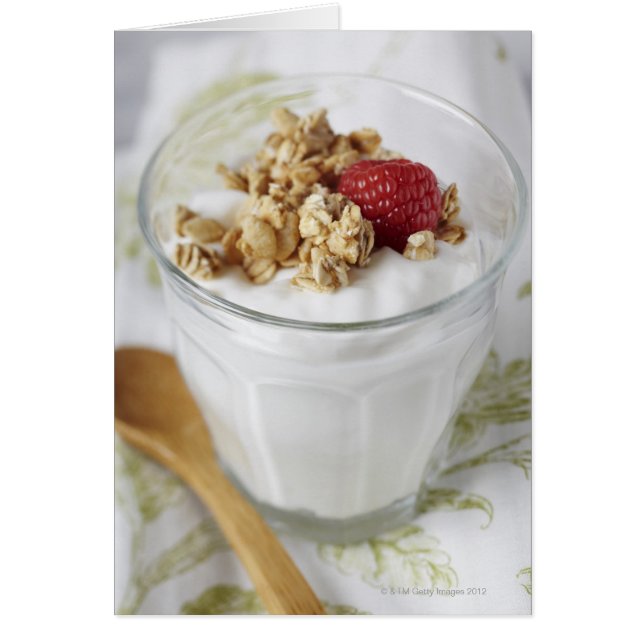 Cartão Granola, Aveia, Torrada, Fruta, Berry, Framboesa (Frente)