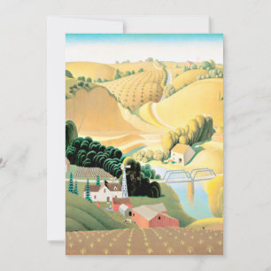 Cartão Grant Wood - Stone City, Iowa