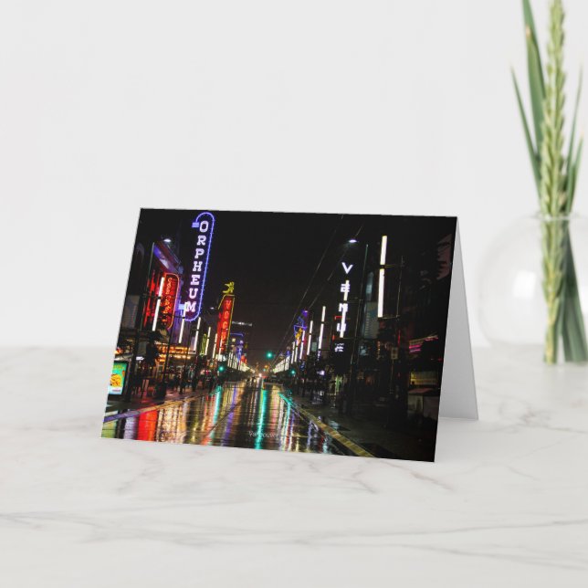 Cartão Granville Street, Vancouver, Canadá (Frente)