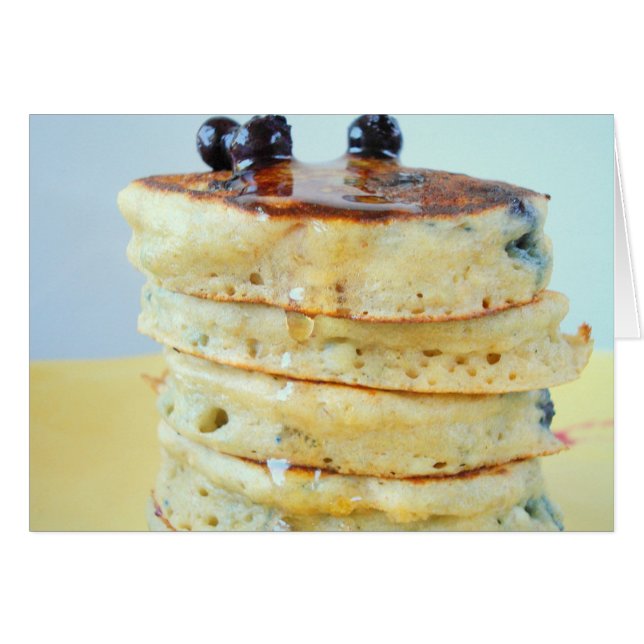 Cartão Grãos inteiros Blueberry-Ricotta Panc... (Frente horizontal)