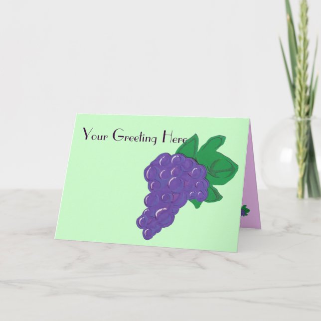Cartão Grape Greeting Card (Frente)