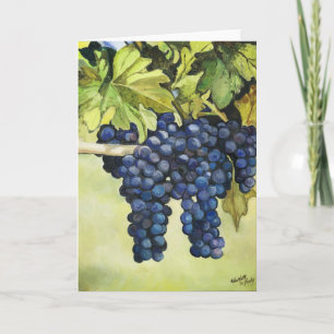 Cartão Grapes on the Vine Art Greeting Card