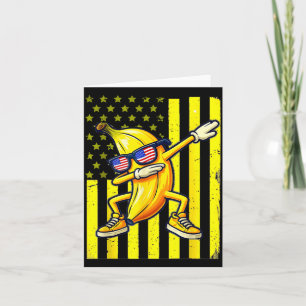 Cartão Graphic Banana Bandeira Americana Retro Banana Dab