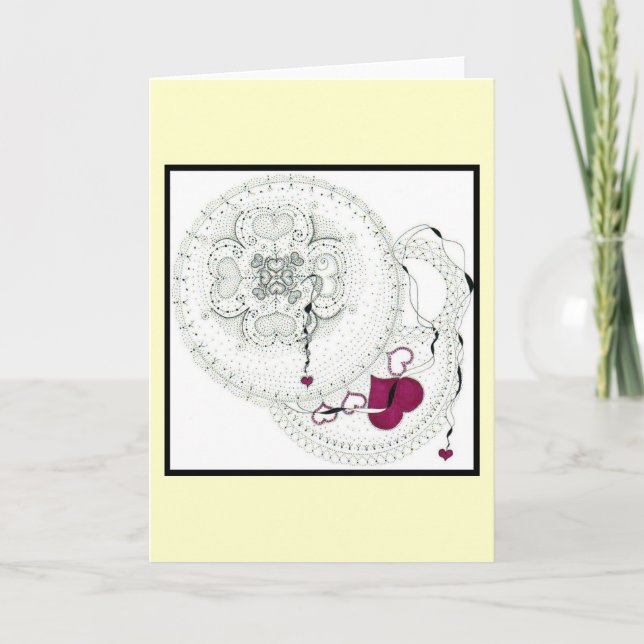 Cartão Graphic Hearts Greeting Card (Frente)