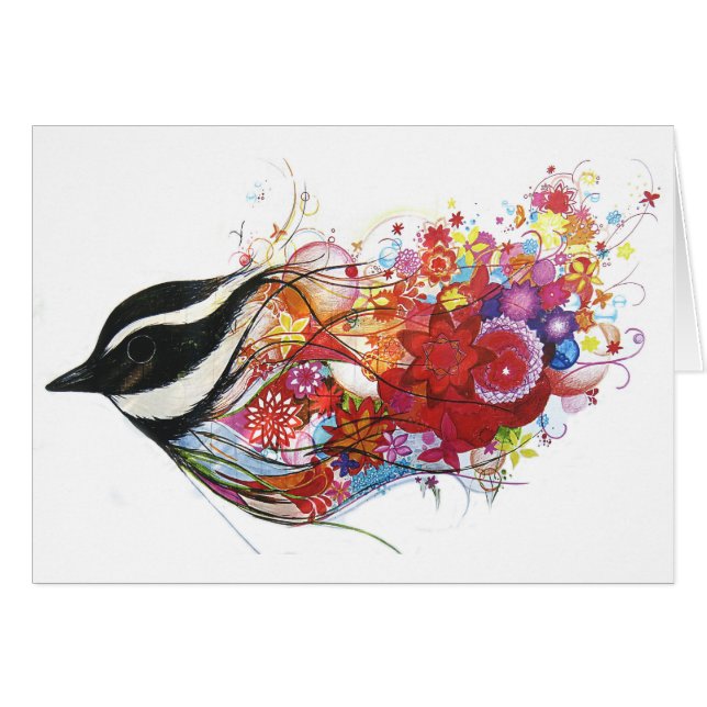 Cartão Graphic Sparrow (Frente Horizontal)