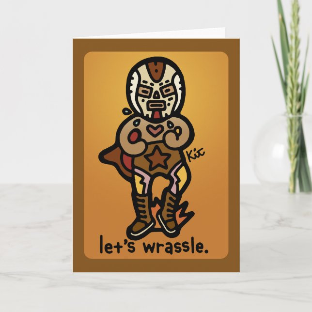 Cartão grappling greetings. (Frente)