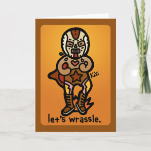 Cartão grappling greetings.