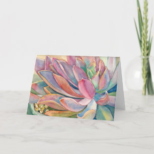 Cartão Graptoveria watercolor by Debra Lee Baldwin