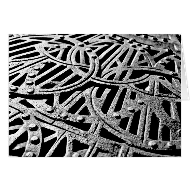 Cartão Grata enferrujada em Cinzas (Frente horizontal)