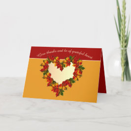 Cartão Grateful Heart Thanksgiving Holiday 5"x7"