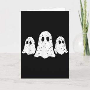 Cartão Grático de Trio de Fantasmas Vintage – Halloween R