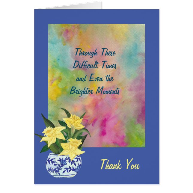 Cartão Gratidão Daffodil (Frente)