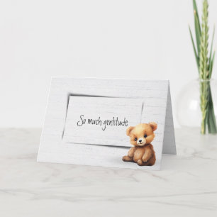 Cartão Gratidão de Urso de Pelúcia
