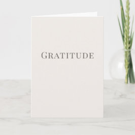 Cartão Gratitude – Minimal Typography Design