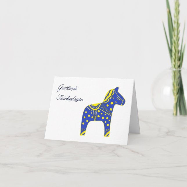 Cartão Grattis på födelsedagen (Frente)