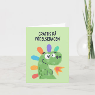 Cartão Grattis på födelsedagen, aniversário da Suécia