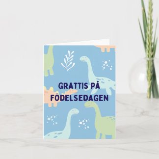 Cartão Grattis på födelsedagen, aniversário da Suécia