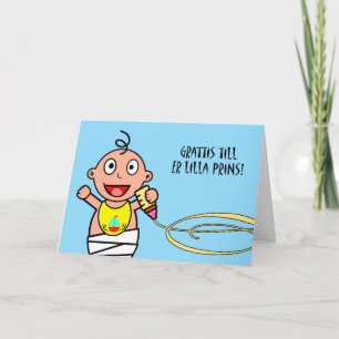 Cartão Grattis till er Lilla Prins, Congratulations, Boy