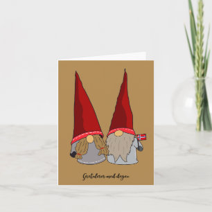 Cartão Gratulerer med dagen, Norueguês Parabéns