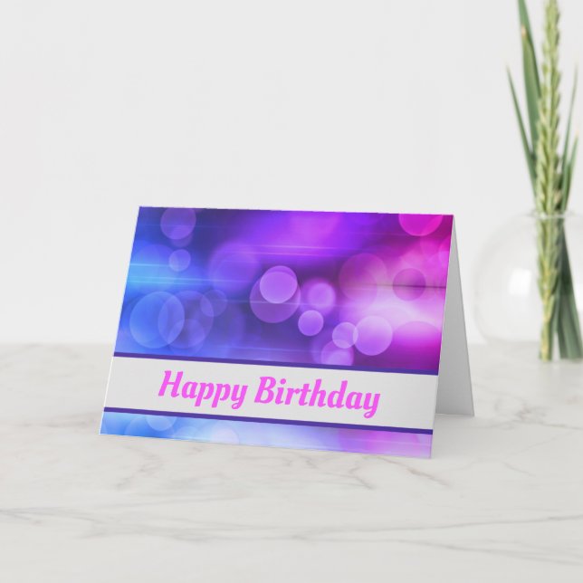 Cartão Graus cor-de-rosa e Abstrato púrpura (Frente)