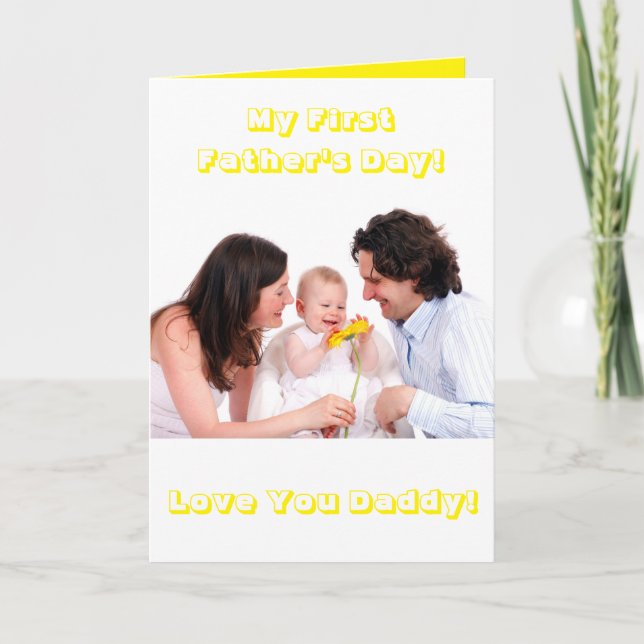 Cartão Gravação de Dia de os pais de 1rua...cartão com fo (Frente)