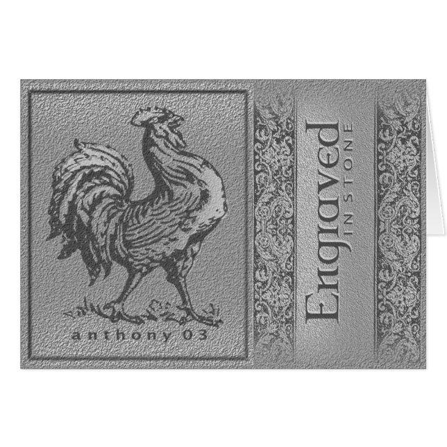 Cartão gravado (Frente Horizontal)