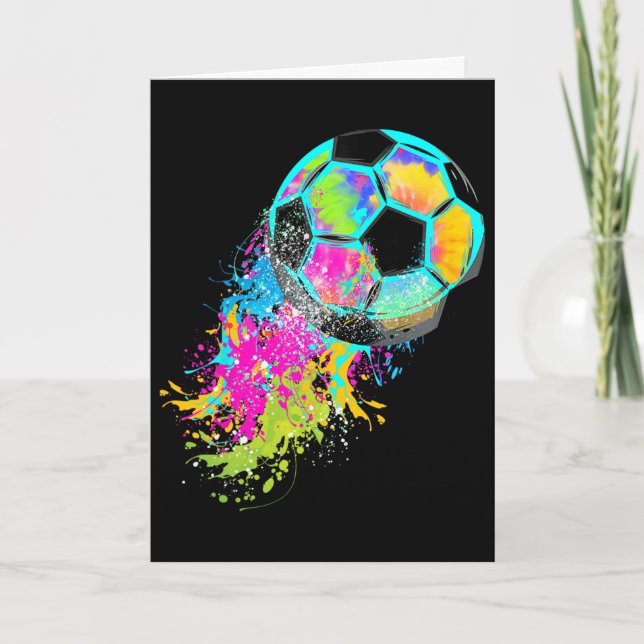Cartão Gravata Colorida Tie Dye Futebol Ll  (Frente)