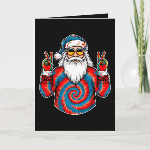 Cartão Gravata de Natal Dye Santa Óculos de Sol Sinal de 