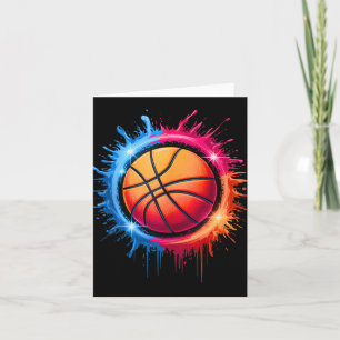 Cartão Gravata Tie Dye Colorida de Basquete com Estilo Sp
