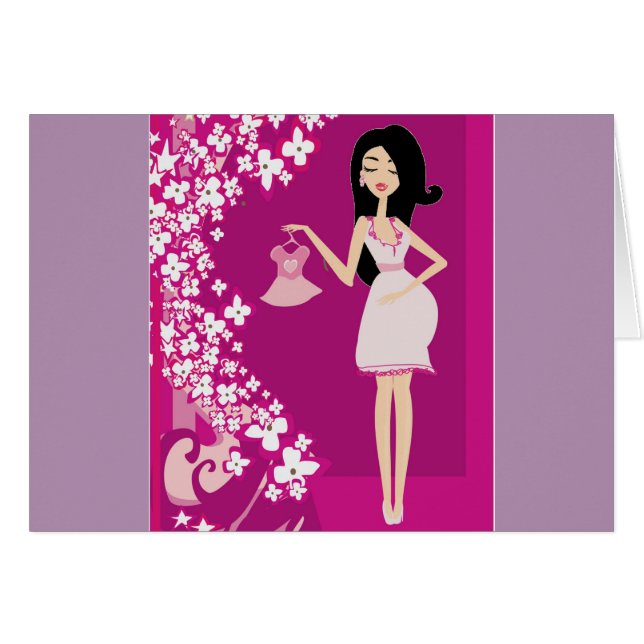 Cartão grávida latina (Frente Horizontal)