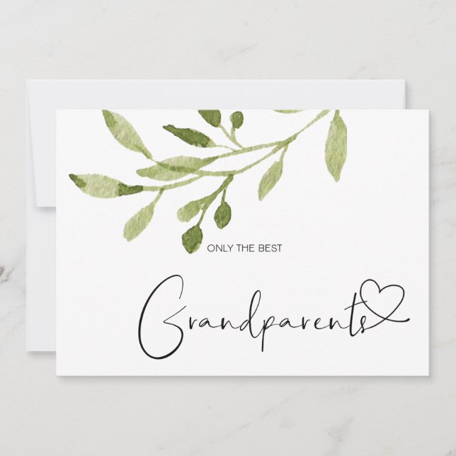 Cartão Gravidez Excelente Avós (Frente)