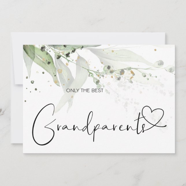 Cartão Gravidez Excelente Avós Novo Bebê (Frente)