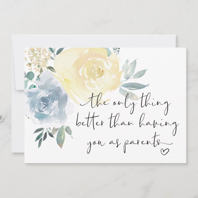 Cartão Gravidez Revele Novos Avós que estou grávida (Frente)