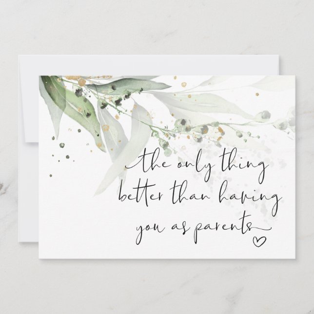 Cartão Gravidez Revelem Avós que estamos tendo um bebê (Frente)