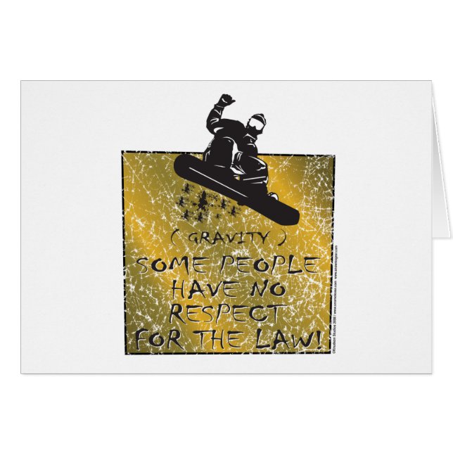 Cartão Gravity-Snowboarder (Frente Horizontal)