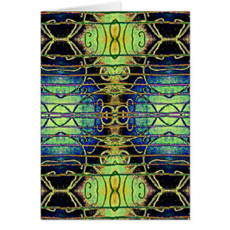 Cartão Gravura a água-forte dourada