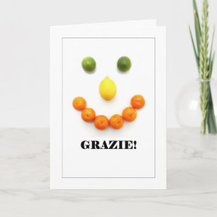 Cartão Grazie - Italian Thank You Limone Card