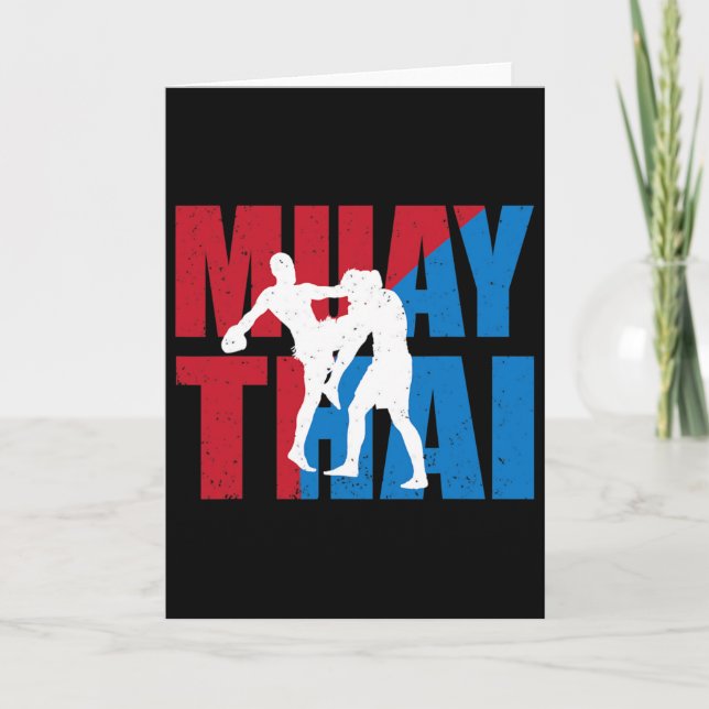 Cartão Great 2 Muay Thai Fighter Design Kickboxer Mma Tra (Frente)