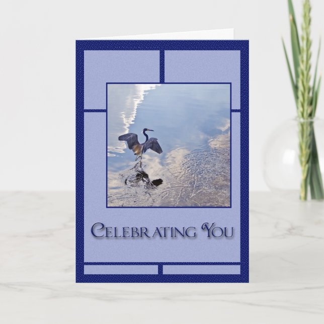 Cartão Great Blue Heron (Frente)