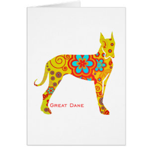 Cartão Great dane amarelo