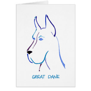 Cartão Great dane azul