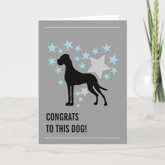 Cartão Great Dane Congrats (Frente)